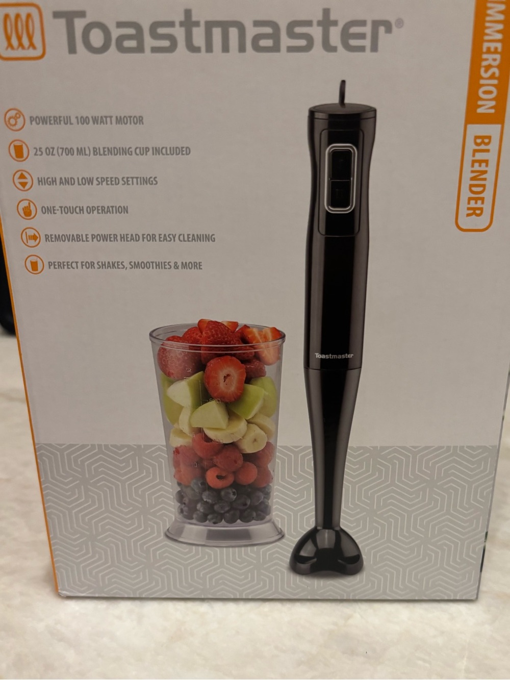 Toastmaster Black Immersion Hand Blender